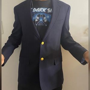 Tommy Hilfiger Men's Wool Blazer with gold buttons